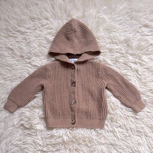Old Navy Brown Knit Hooded Sweater